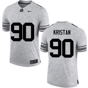 NCAA Ohio State Buckeyes Men's #90 Bryan Kristan Gray Nike Football College Jersey BVI3245BG